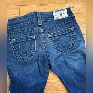 True Religion Women's Dark Blue Straight Leg Jeans